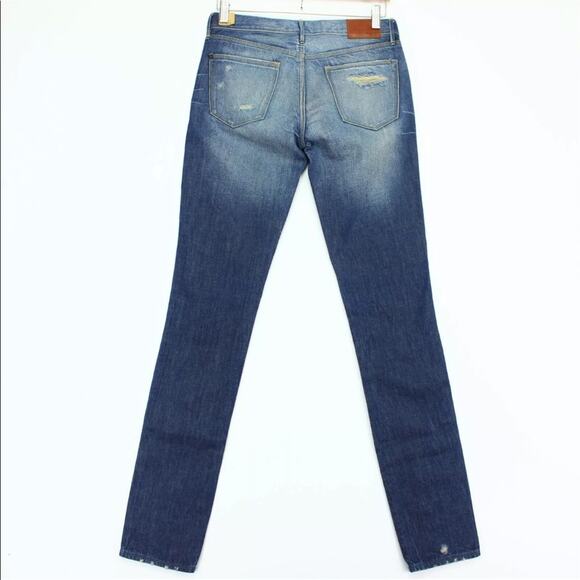 Madewell Distressed Skinny Ankle Jeans Low Mid Rise Medium Wash 24 x 34 US 00 - Picture 9 of 10